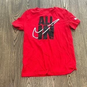 3 Brand Youth Boys All In Graphic T-Shirt Top Short Sleeve Red Size M 10-12